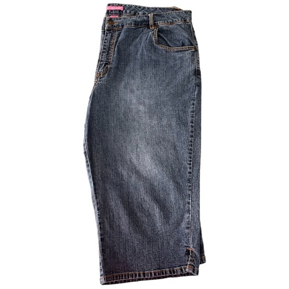 Natural Fit Capri Cropped Blue Jeans Capris Woman Within Plus Size 18 W - Picture 4 of 15